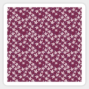 Maroon & White Floral Pattern Sticker